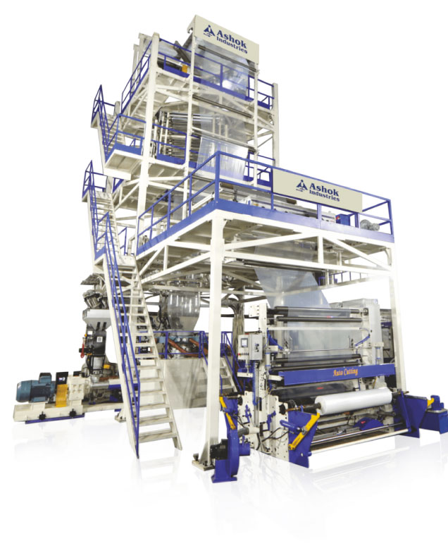 Three layer blown film plant manufacturer, Ashok Industries - Ahmedabad